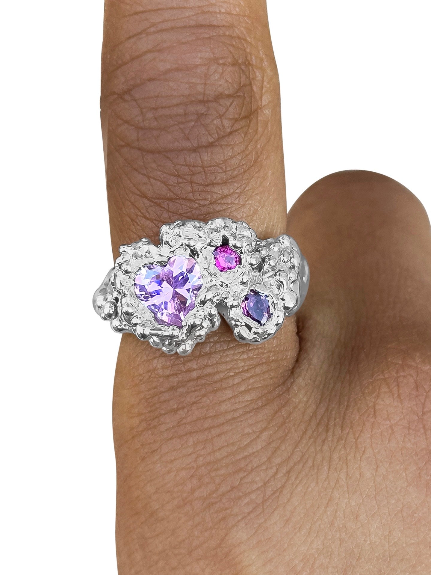 Pink Stone Premade Ring